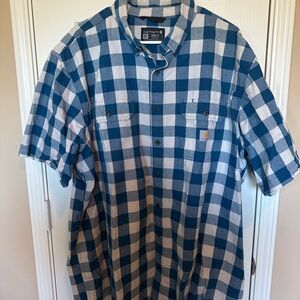 Carhartt Men's Blue Plaid Shirt